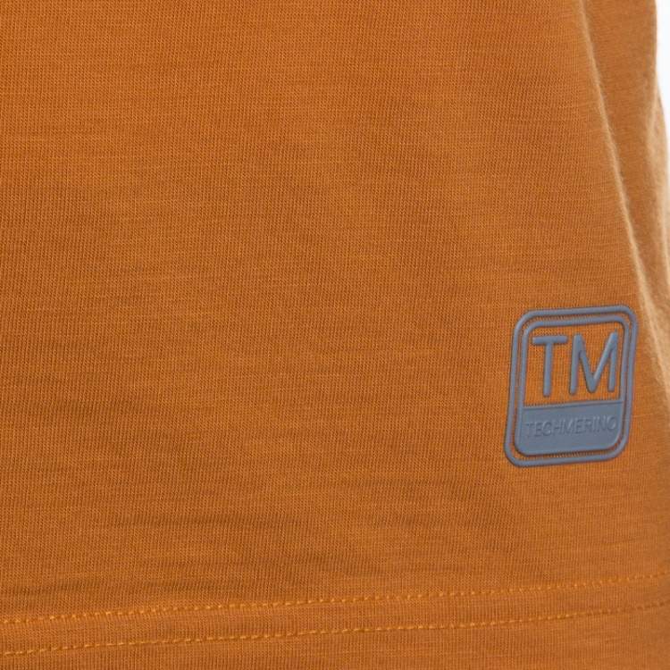 Pre Owned Z Zegna Techmerino Burnt Orange Wool Crew Neck T-Shirt M