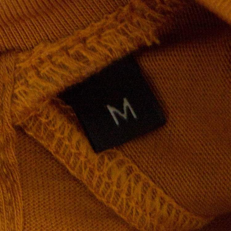 Pre Owned Z Zegna Techmerino Burnt Orange Wool Crew Neck T-Shirt M
