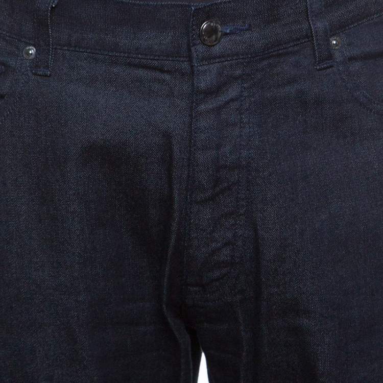 Pre Owned Z Zegna Indigo Dark Wash Denim Regular Fit Jeans L