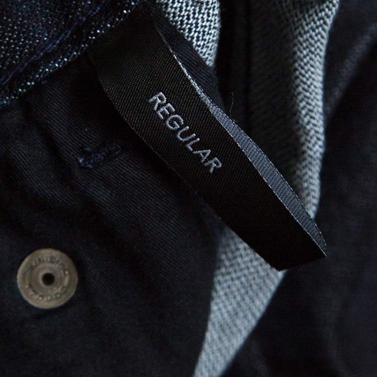 Pre Owned Z Zegna Indigo Dark Wash Denim Regular Fit Jeans L