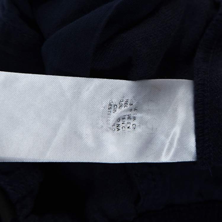 Pre Owned Z Zegna Blue Linen Drawstring Waist Relaxed Fit Trousers M