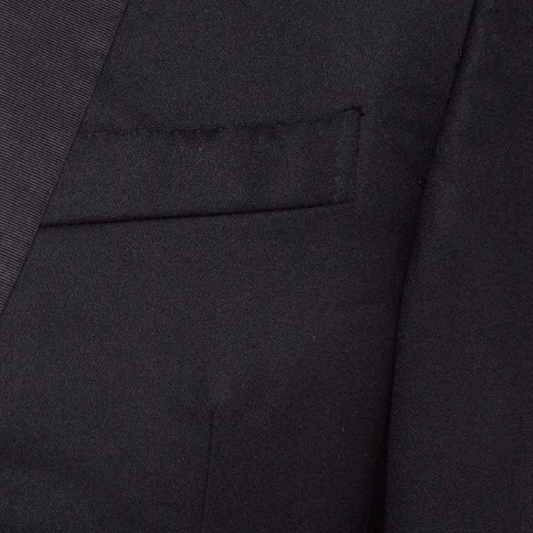 Pre Owned Z Zegna Black Wool Single Breasted Pants Suit L