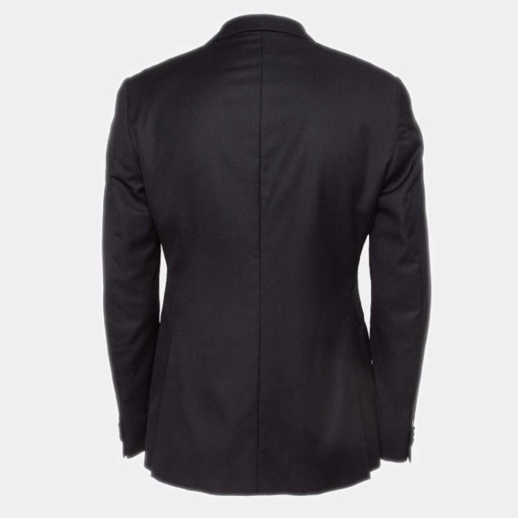 Pre Owned Z Zegna Black Wool Single Breasted Pants Suit L