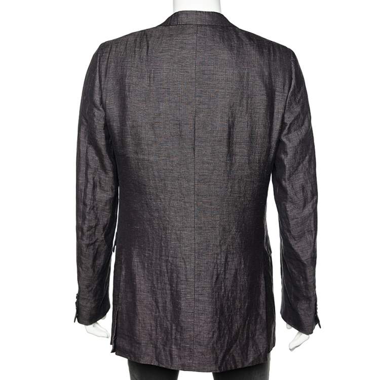 Pre Owned  Ermenegildo Zegna Purple Wool Blazer L