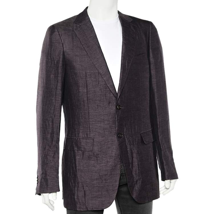 Pre Owned  Ermenegildo Zegna Purple Wool Blazer L