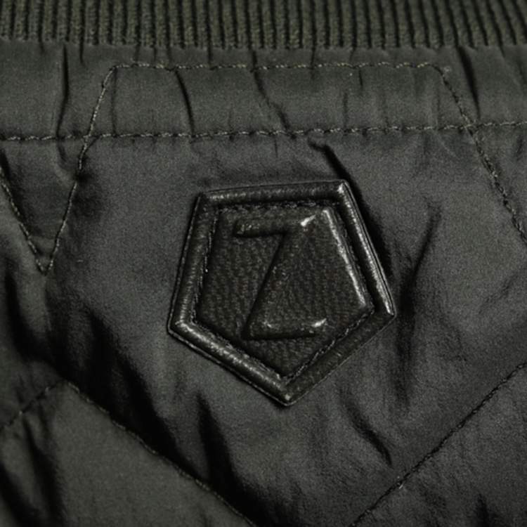 Pre Owned Z Zegna Bicolor Quilted Water Repellent Reversible Bomber Jacket XL