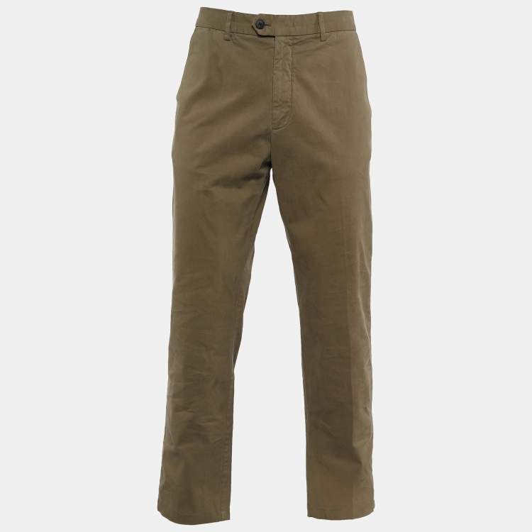 Pre Owned Z Zegna Beige Cotton Regular Fit Trouser XL 
