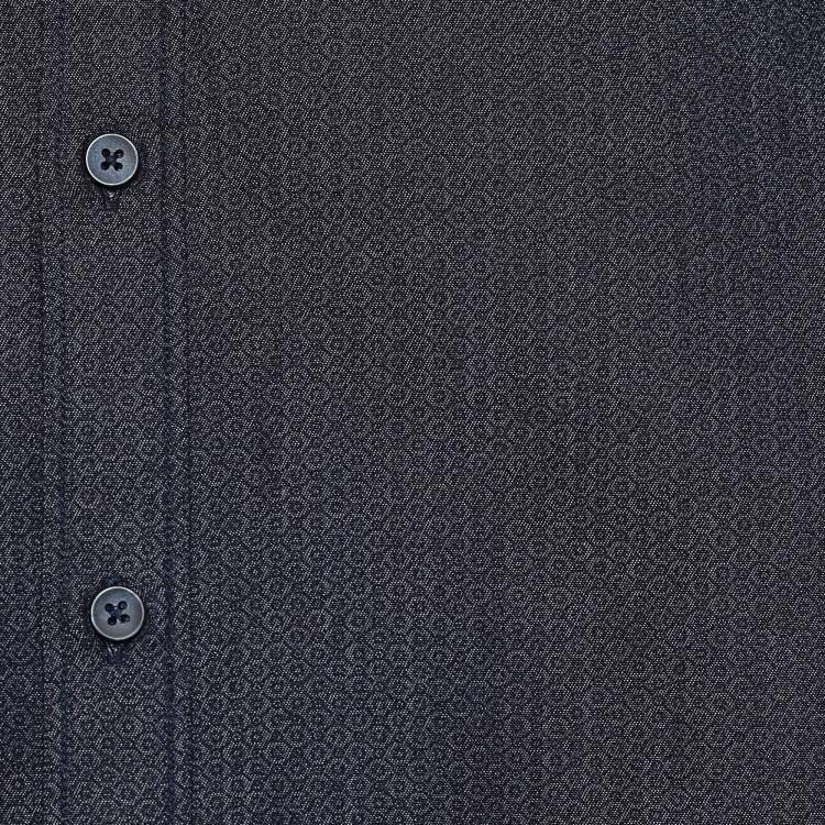 Pre Owned Z Zegna Blue Printed Cotton Long Sleeve Shirt XXL