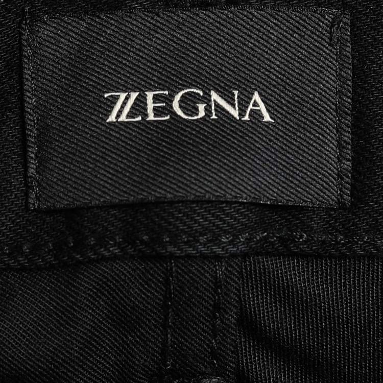 Pre Owned Z Zegna Black Denim Slim Fit Jeans XL