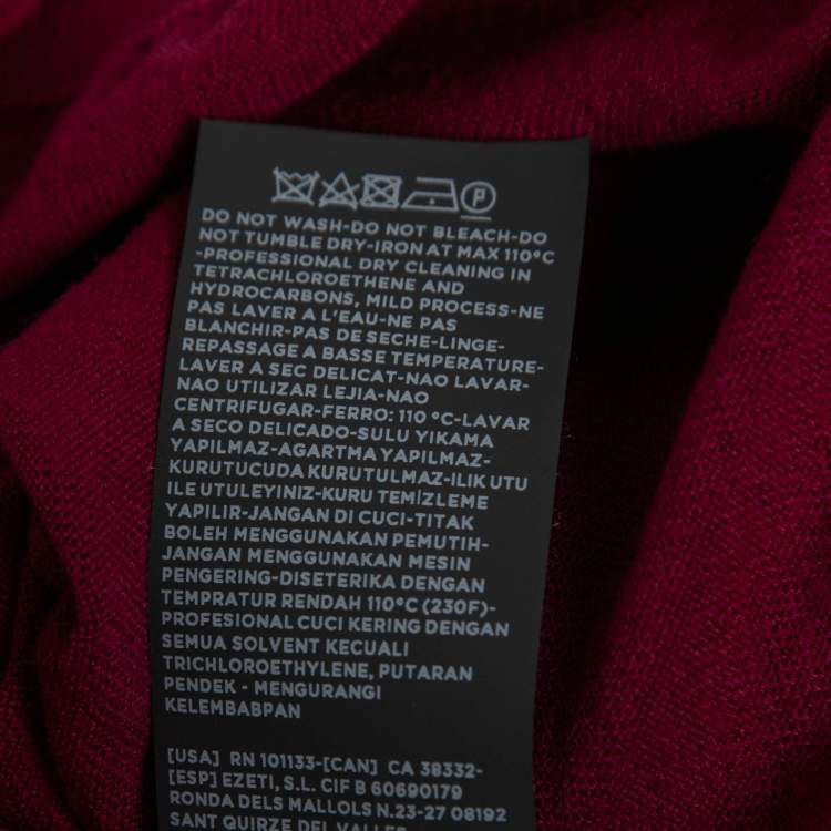 Pre Owned Z Zegna Purple Train Print Wool Crewneck Sweater M