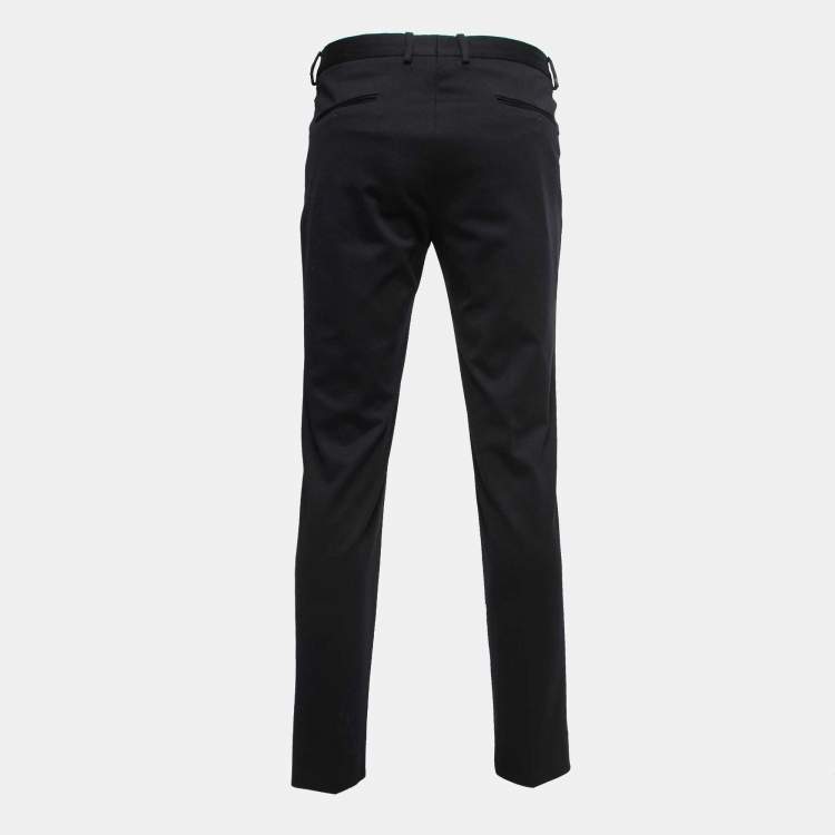 Pre Owned Z Zegna Navy Blue Stretch Knit Slim Fit Pants L