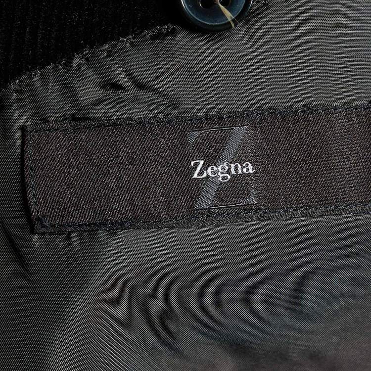 Pre Owned Z Zegna Brown Corduroy Button Front Blazer L