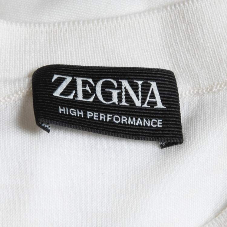 Pre Owned Z Zegna High Performance White Jersey Wool T- Shirt XL