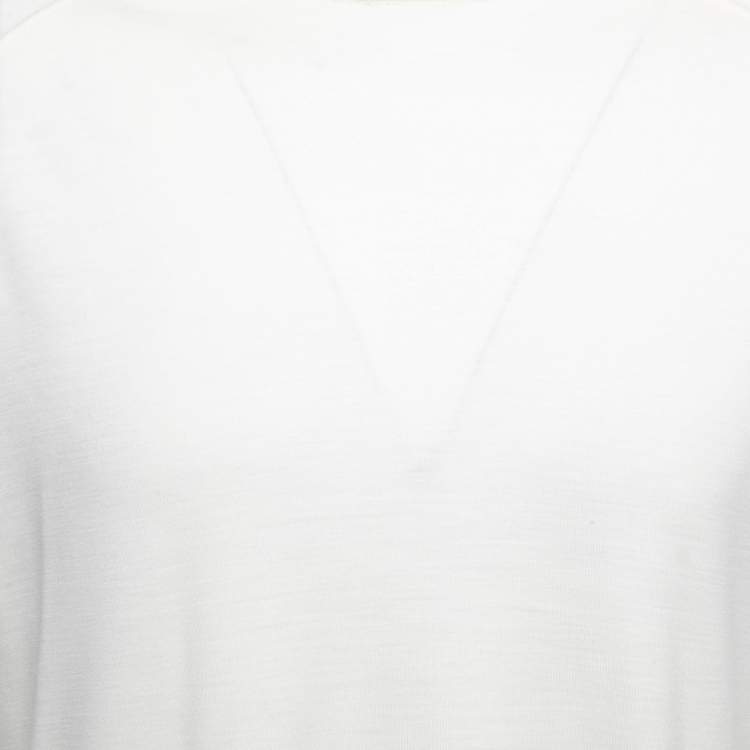 Pre Owned Z Zegna High Performance White Jersey Wool T- Shirt XL