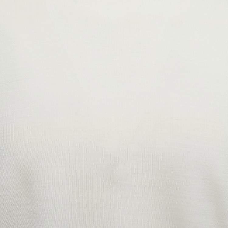Pre Owned  Zegna Cream Wool Crew Neck Half Sleeve T-Shirt XL