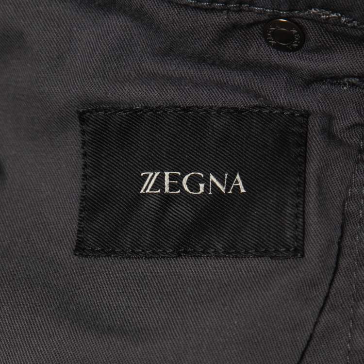 Pre Owned Z Zegna Blue Denim Drawstring Waist Regular Fit Jeans XXL/ Waist 40"