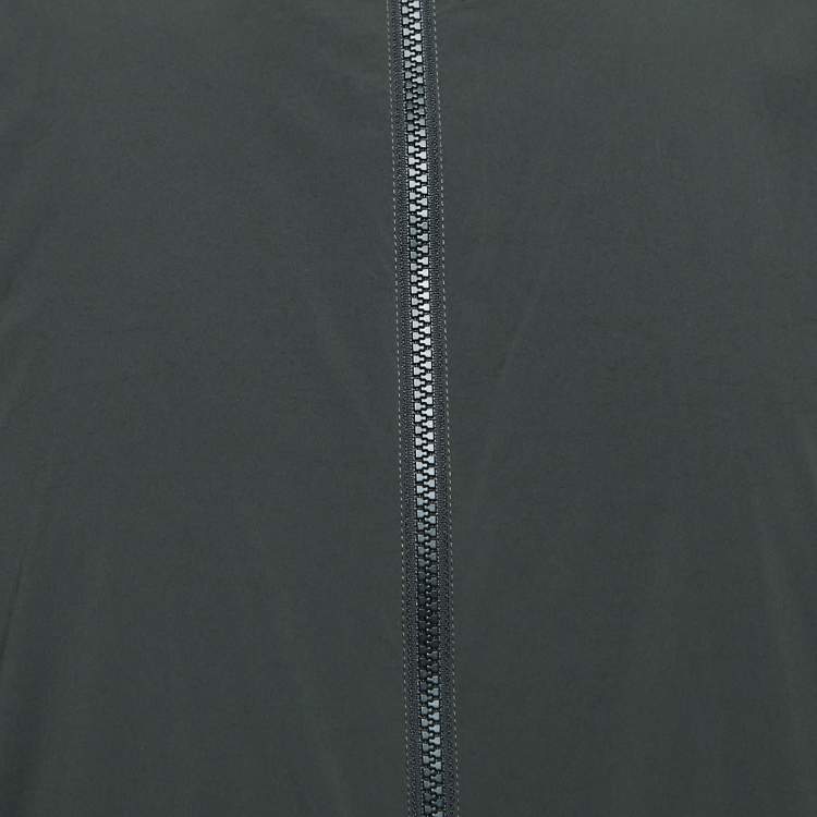 Pre Owned Z Zegna Dark Green Nylon & Wool Reversible Zip Front Jacket XL