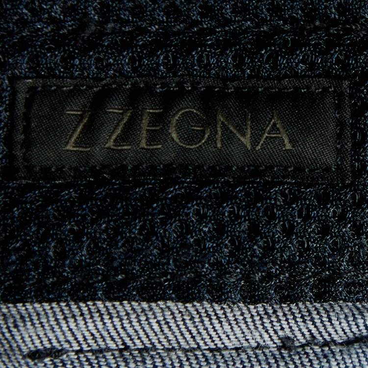 Pre Owned Z Zegna Navy Blue Denim Straight Leg Jeans L