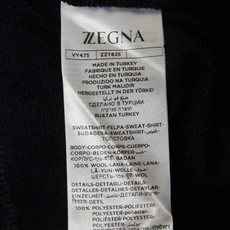 Pre Owned Z Zegna Techmerino Navy Blue Wool Zip Front Jacket L