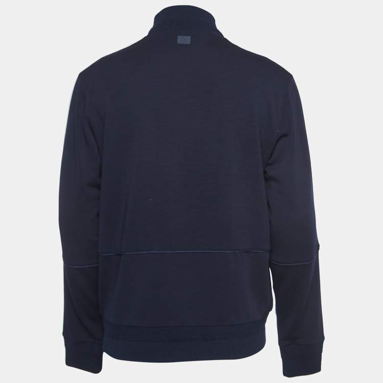 手数料安い Z Zegna Techmerino Navy Blue Wool Zip Front Jacket L Z Zegna トップス