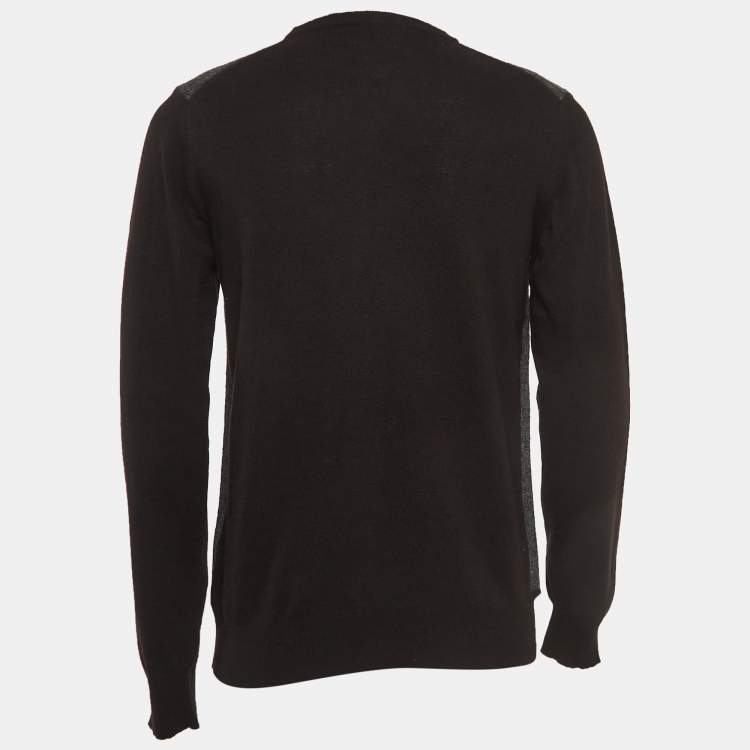 Z Zegna Black/Grey Knit Crew Neck Sweatshirt XL Z Zegna | TLC