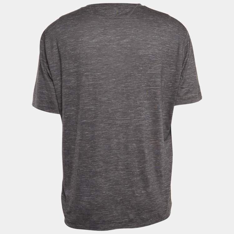 Pre Owned Z Zegna Grey Wool Blend Jersey Crew Neck T-Shirt XXL