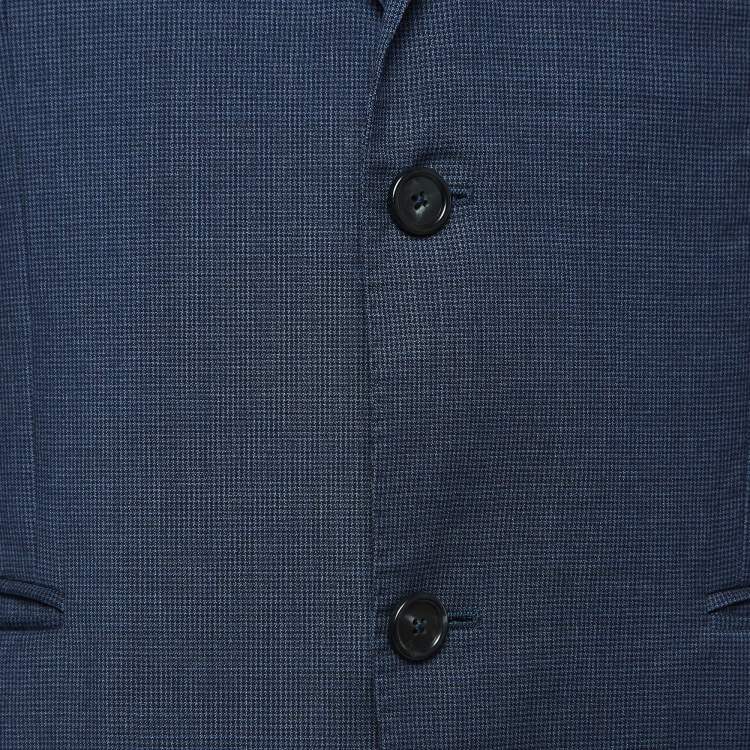 Pre Owned Z Zegna Navy Blue Wool Single Breasted Suit L