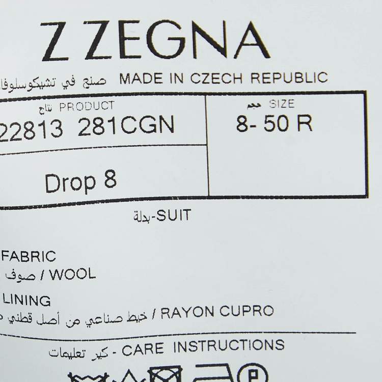 Pre Owned Z Zegna Navy Blue Wool Single Breasted Suit L