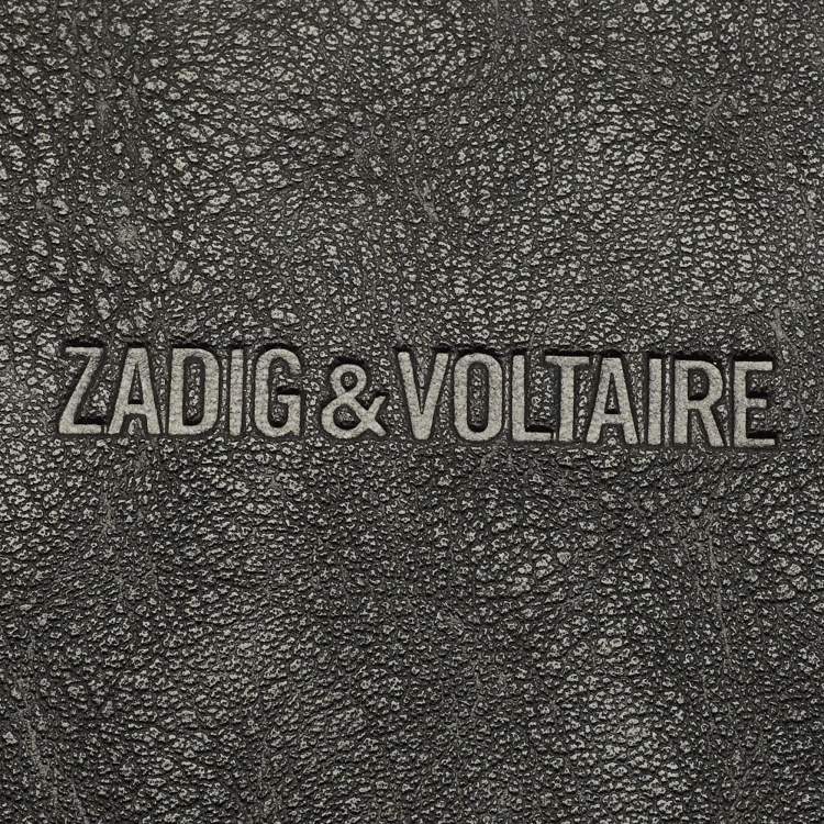 Pre Owned Zadig & Voltaire Passport Holder Black Leather