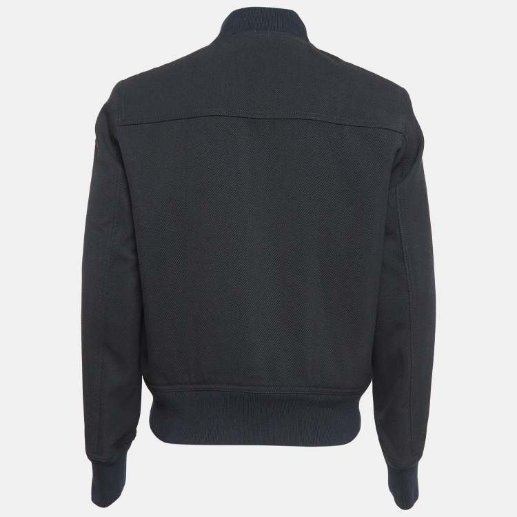 Pre Owned Zadig & Voltaire Black Wool Blend Zip Front Jacket L
