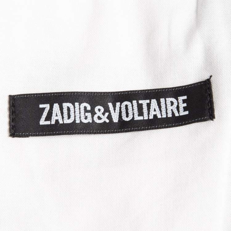 Pre Owned Zadig & Voltaire Navy Blue Cotton Blend Single Breasted Venice Blazer M