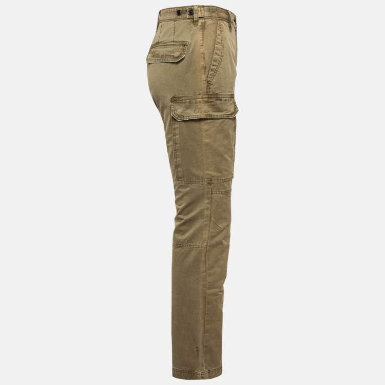 Pre Owned Zadig & Voltaire Green Faded Cotton Pargo Cargo Pants S