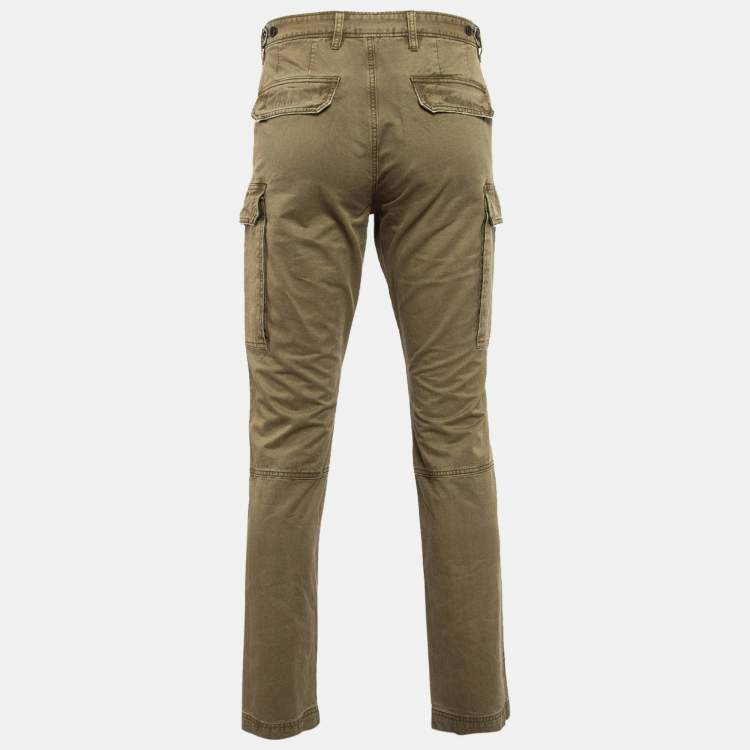 Pre Owned Zadig & Voltaire Green Faded Cotton Pargo Cargo Pants S