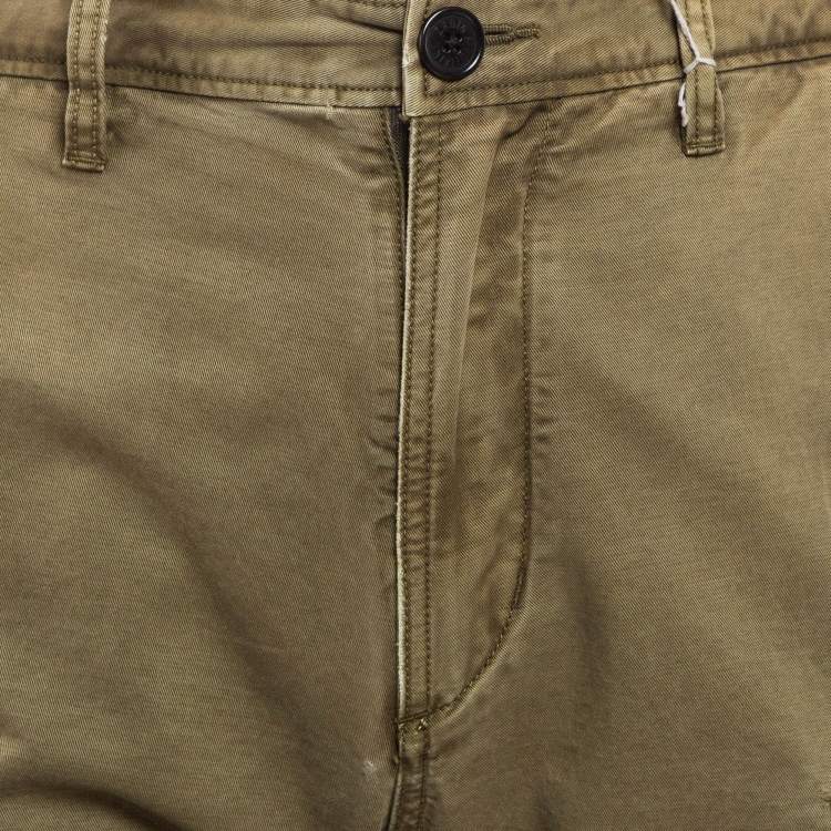 Pre Owned Zadig & Voltaire Green Faded Cotton Pargo Cargo Pants S