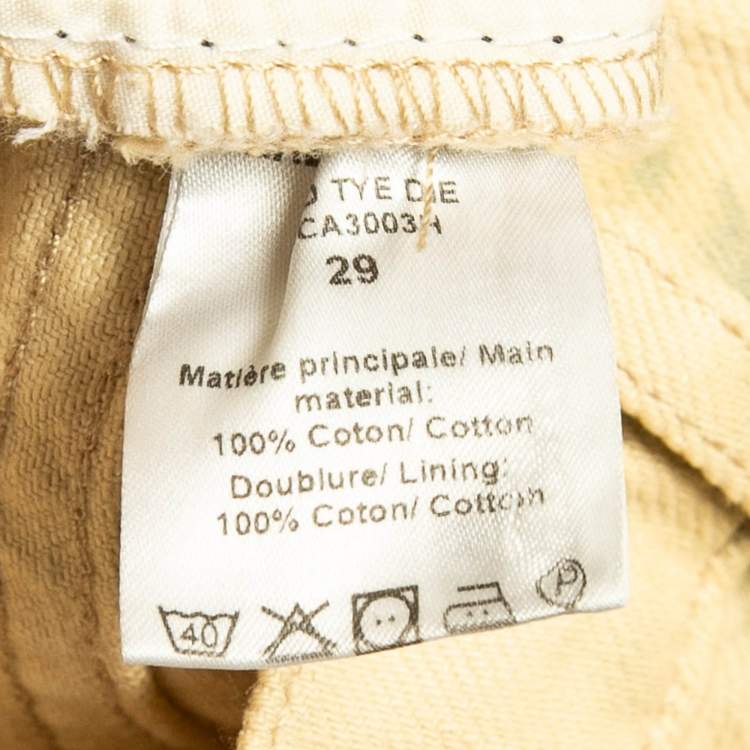 مملوكة مسبقًا Zadig & Voltaire Cream Tie Dye Denim David Jeans S Waist 31"