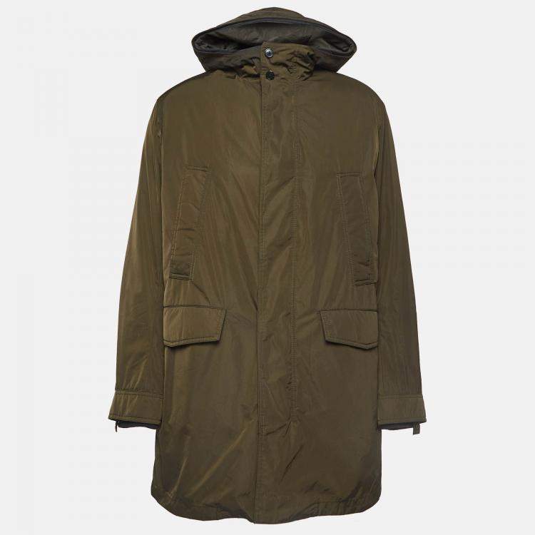 Pre Owned Zadig & Voltaire Green Synthetic Detachable Lining Bob Parka Jacket M