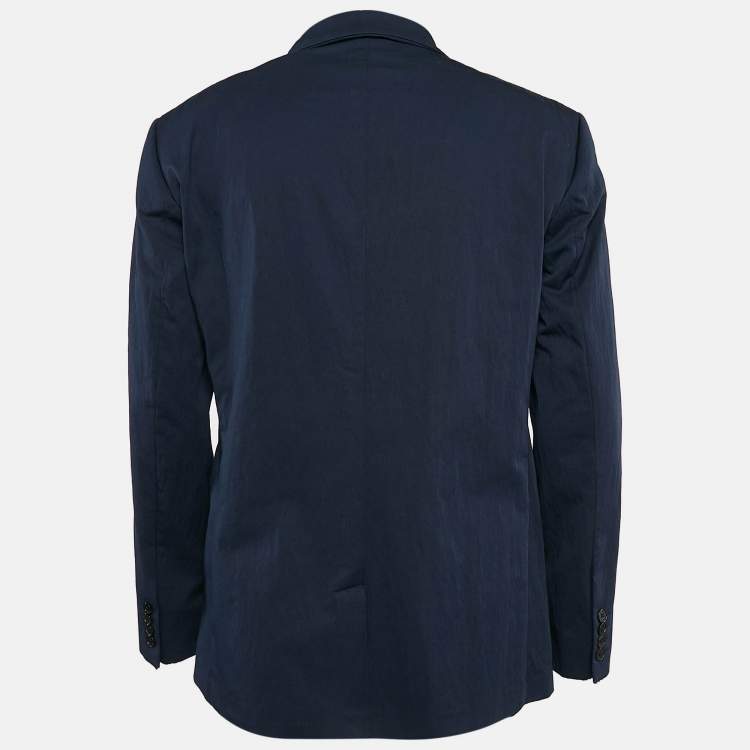 Pre Owned Zadig & Voltaire Navy Blue Cotton Blend Single Breasted Venice Blazer M