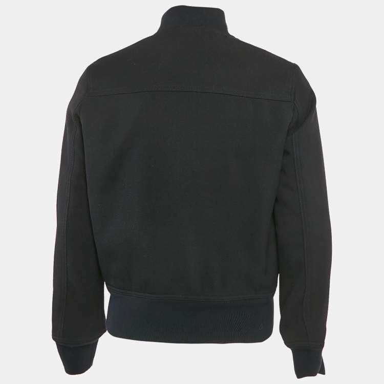 Pre Owned Zadig & Voltaire Black Gabardine Wool Blend Zip-Up Bradley Jacket S