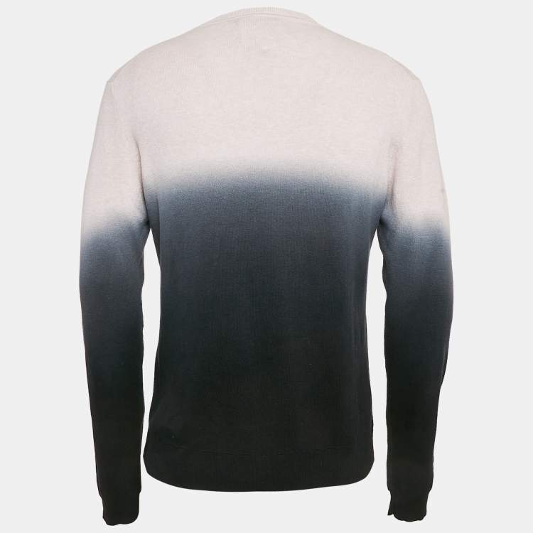 Pre Owned Zadig & Voltaire Pink/Black Ombre Cotton Knit Kennedy Sweater M