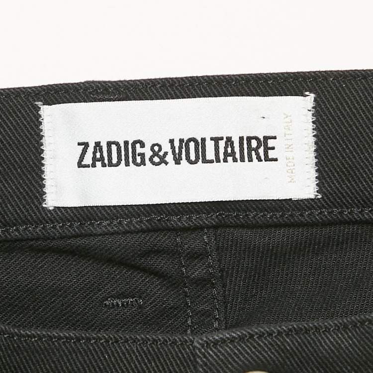 Pre Owned Zadig & Voltaire Black Denim Slim David Color Jeans M Waist 31"