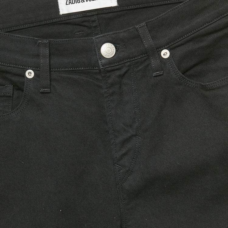 Pre Owned Zadig & Voltaire Black Denim Slim David Color Jeans M Waist 31"