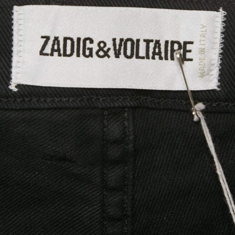 Pre Owned Zadig & Voltaire Black Denim Slim Fit David Jeans S Waist 31"