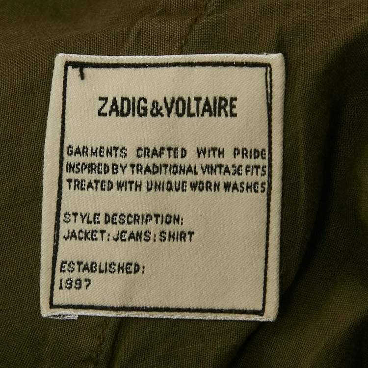 Pre Owned Zadig & Voltaire Green Cotton Pargo Cargo Pants L