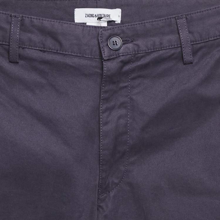 Pre Owned Zadig & Voltaire Blue Cotton Patrick Chino Trousers M