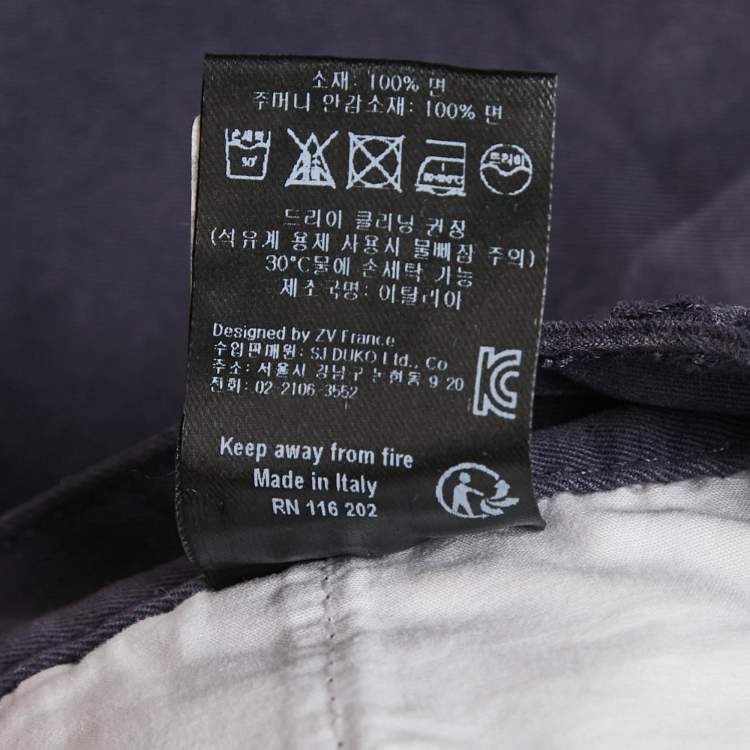 Pre Owned Zadig & Voltaire Blue Cotton Patrick Chino Trousers M