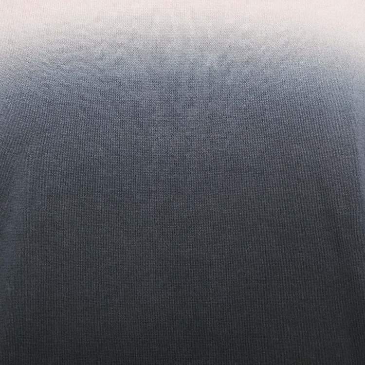 Pre Owned Zadig & Voltaire Pink/Black Ombre Cotton Knit Kennedy Sweater L