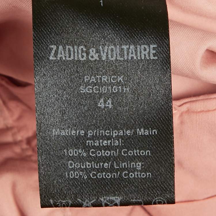 Pre Owned Zadig & Voltaire Pink Cotton Patrick Chino Trousers XL