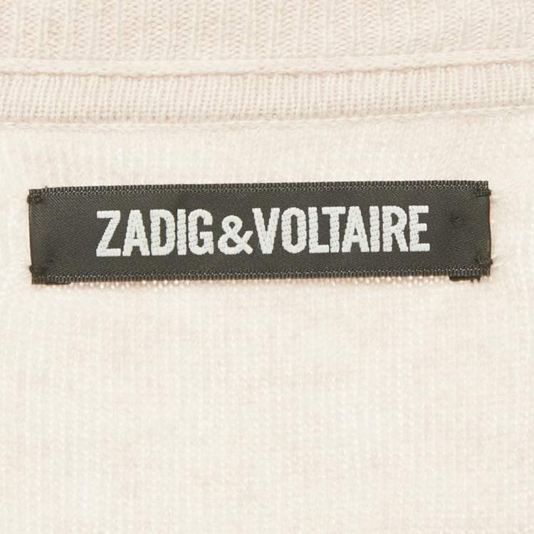 Pre Owned Zadig & Voltaire Pink/Black Ombre Cotton Knit Kennedy Sweater XL