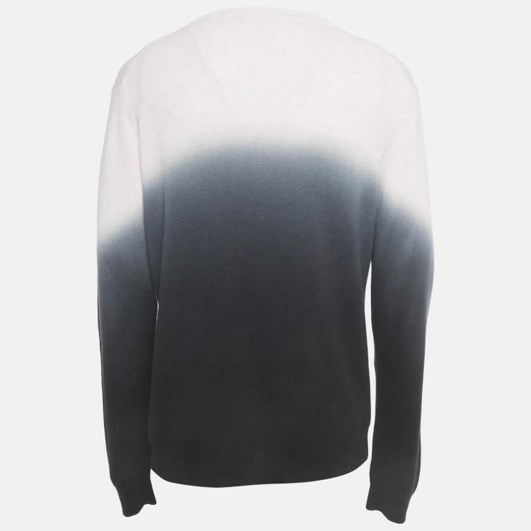 Pre Owned Zadig & Voltaire Pink/Black Ombre Cotton Knit Kennedy Sweater XL