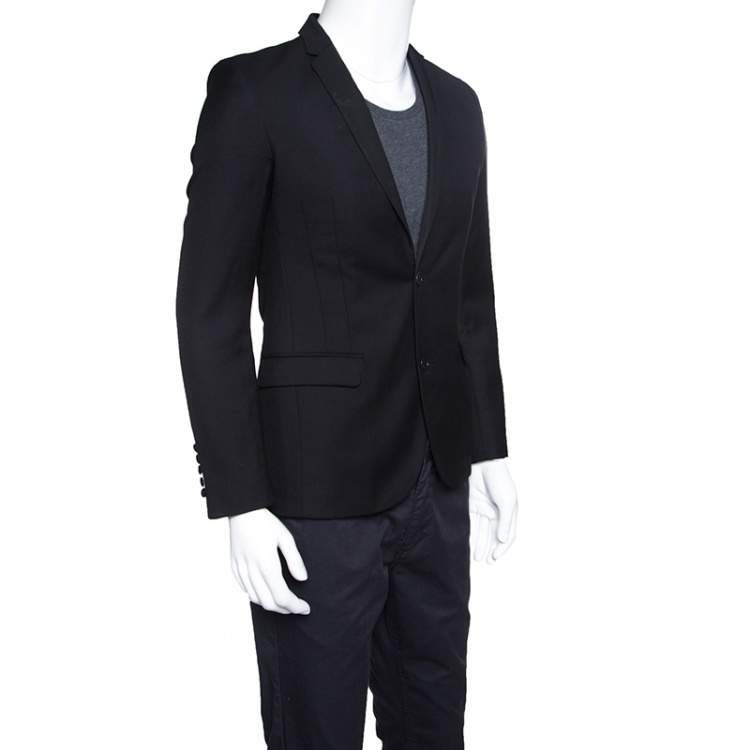 Pre Owned Zadig and Voltaire Black Wool Version Smocking Blazer S